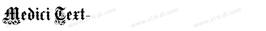 Medici Text字体转换